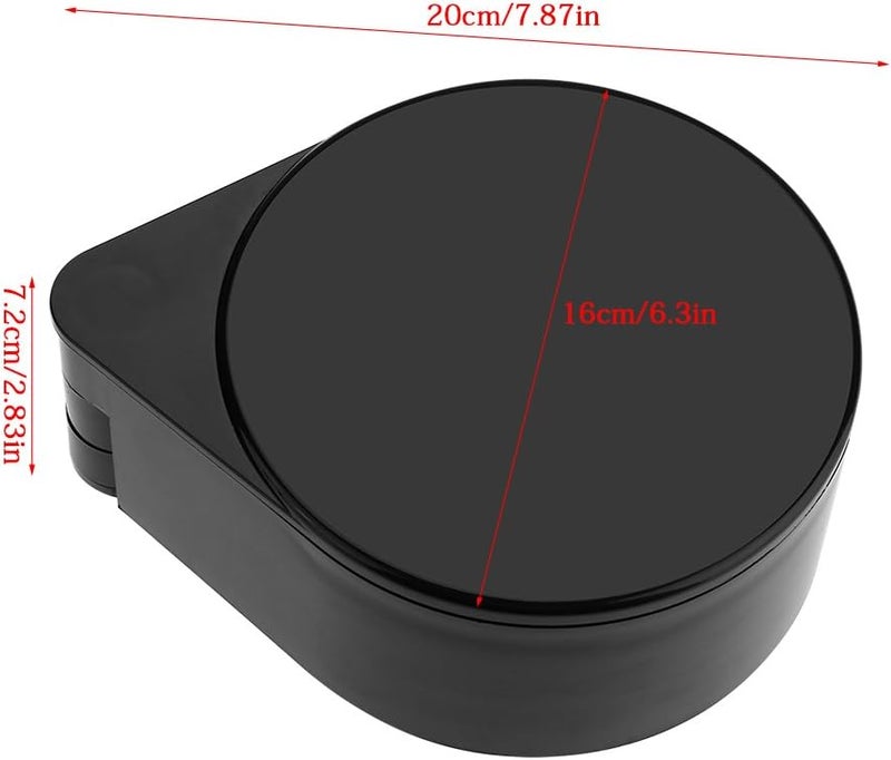 woobles 3 Tier Bar Glass Rimmer for Cocktail, Plastic Black Bar Glass Rimmer, Margarita Salt Rimmer, 3 Compartments Bar Rimmer for Salt/Suagar/Lime - Image 2
